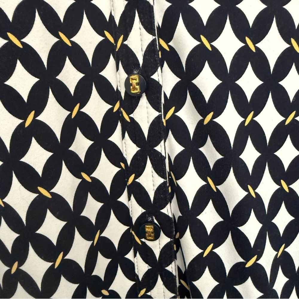 Charter Club Navy White Patterned Shirtdress SMALL - Picture 8 of 11